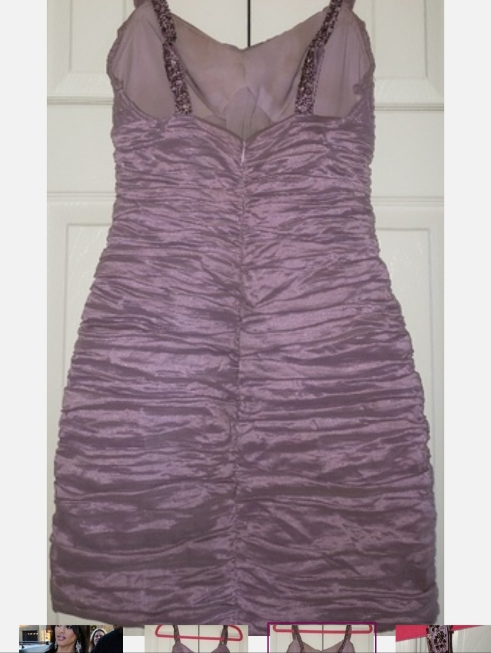 BCBGMaxAzria Lilac Ruched Mini Dress - Picture 11 of 11